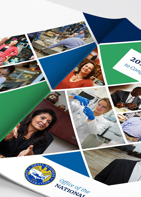 SBA-4-edit-FINAL Close up shot of the 2017 SBA Annual Report cover that Circuit Media designed and built.
