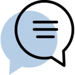 chat-blue_500 Chat bubble icon