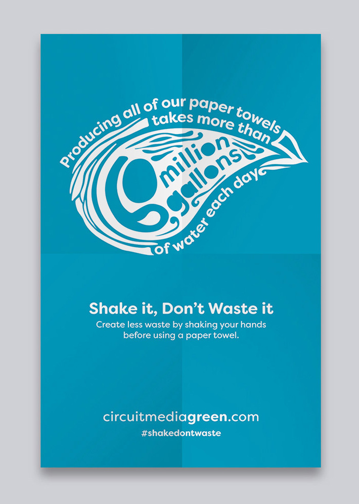 CM Green Shake it, Don't Waste it campaign poster