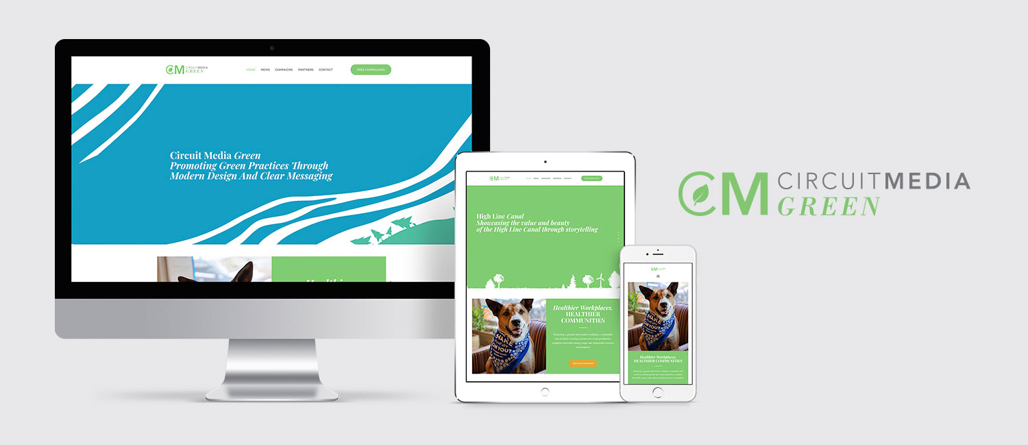 CM Green Website on desktop, tablet and mobile.