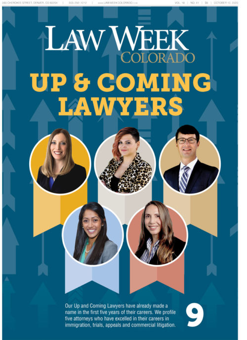 Law Week Colorado Up and Coming Lawyers Cover