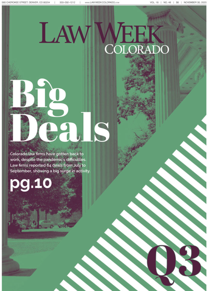 Law Week Colorado Big Deals Q3 Cover