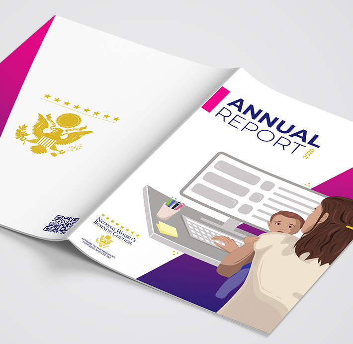 Front and back cover of an annual report