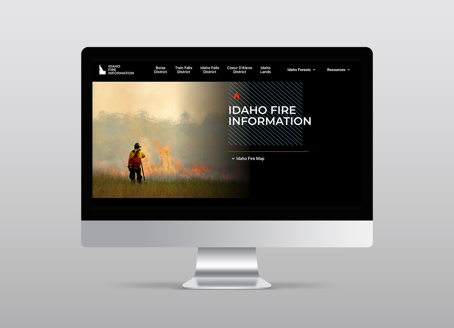 BLM fire info homepage desktop version