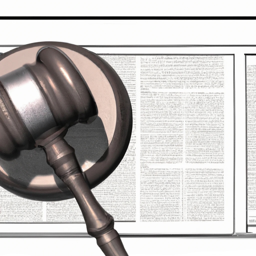 Image of gavel on paper